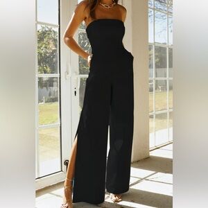 Runaway the Label Black Wide-Leg Jumpsuit